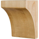 Solid Wood Minimalist Corbel -  4"H x 2-1/2"D x 3"W - image 1