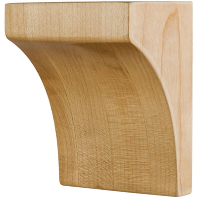 Solid Wood Minimalist Corbel -  4"H x 2-1/2"D x 3"W - image 1