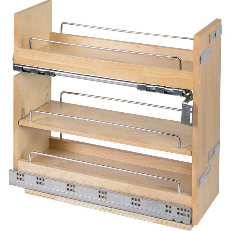 No Wiggle 8" Wide Base Cabinet Under Drawer Pull Out Spice Rack Drawer Filler with Soft Close Slides - image 1