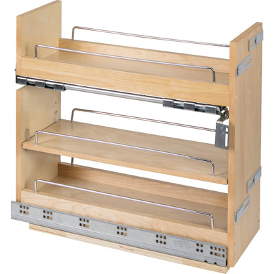No Wiggle 8" Wide Base Cabinet Under Drawer Pull Out Spice Rack Drawer Filler with Soft Close Slides - image 1