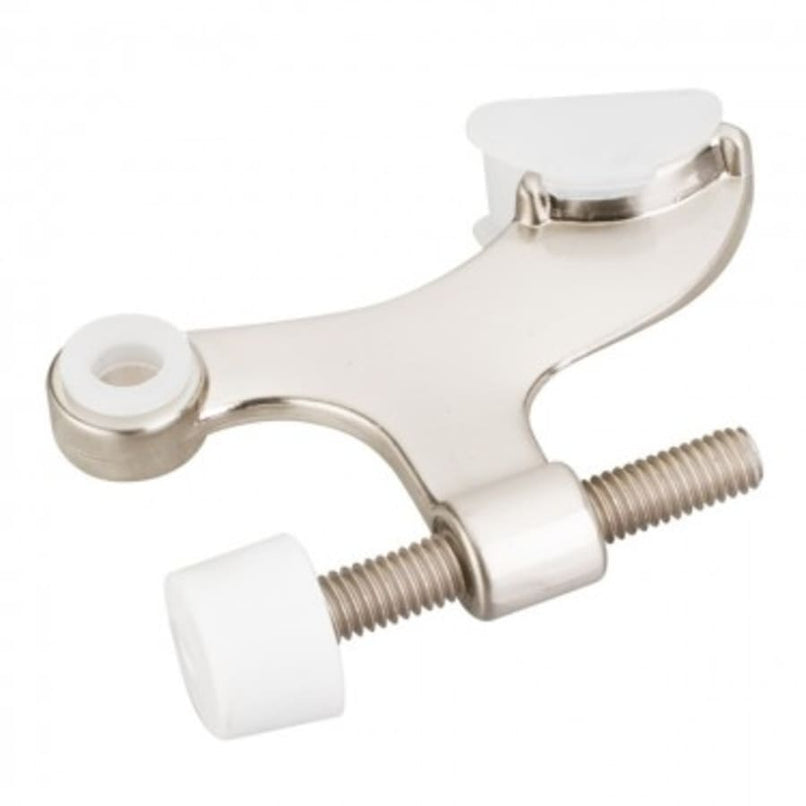 Hinge Pin Door Stop with Self Adjusting Pad and Rubber Bumper for Light Interior Doors -  Single - image 1