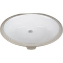 19-1/16" (17-3/8" Bowl) Oval Porcelain Undermount Bathroom Sink with Overflow - image 1