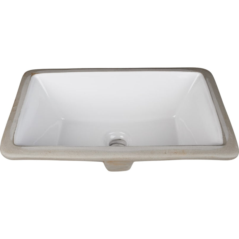18-1/8" Rectangular Porcelain Undermount Bathroom Sink with Overflow - image 1