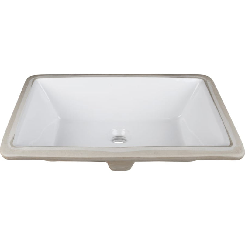20-7/8" Rectangular Porcelain Undermount Bathroom Sink with Overflow - image 1