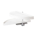 38" Half Moon Two Tier Corner Cabinet Lazy Susan with Pivot and Pull Out Shelves - image 3