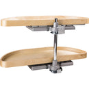 Wood 32" Two Shelf Half Moon Blind Corner Cabinet Cabinet Lazy Susan with Pivot and Pull Out Shelves - image 1