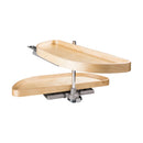 Wood 32" Two Shelf Half Moon Blind Corner Cabinet Cabinet Lazy Susan with Pivot and Pull Out Shelves - image 2