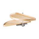 Wood 38" Half Moon Two Shelf Corner Cabinet Lazy Susan with Pivot and Pull Out Shelves - image 3
