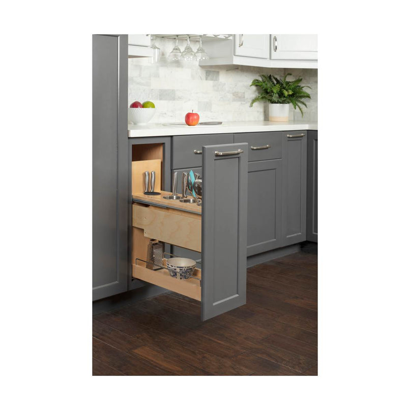 KBPO Series 8" W Magnetic Knife Utensil Organizer Pull Out with Soft-Close Slides - For 8-12" Base Cabinets - image 2