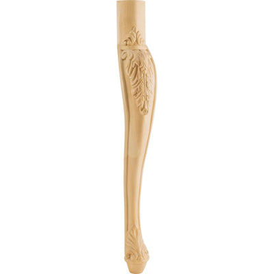31" Tall Curved Acanthus Cabriole Furniture Leg - image 1