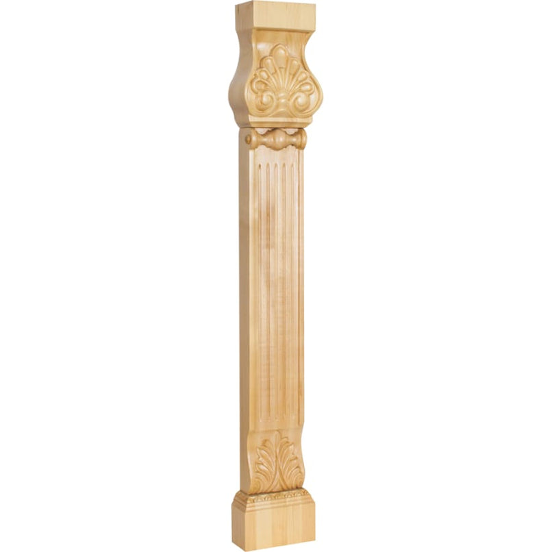 31" Tall Square Arcanthus & Shell Pilaster - image 1