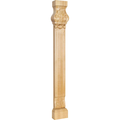 35-1/2" Tall Square Arcanthus & Shell Pilaster - image 1
