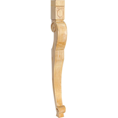 31" Tall Curved Baroque Furniture Leg - image 1