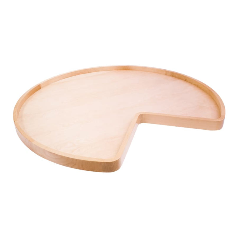 24 Inch Kidney Shape Lazy Susan Shelf with Finger-jointed Rim - image 1