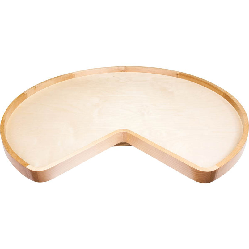 Wood 28" Kidney Single Lazy Susan with Finger Jointed Rim and Preinstalled Swivel - image 1