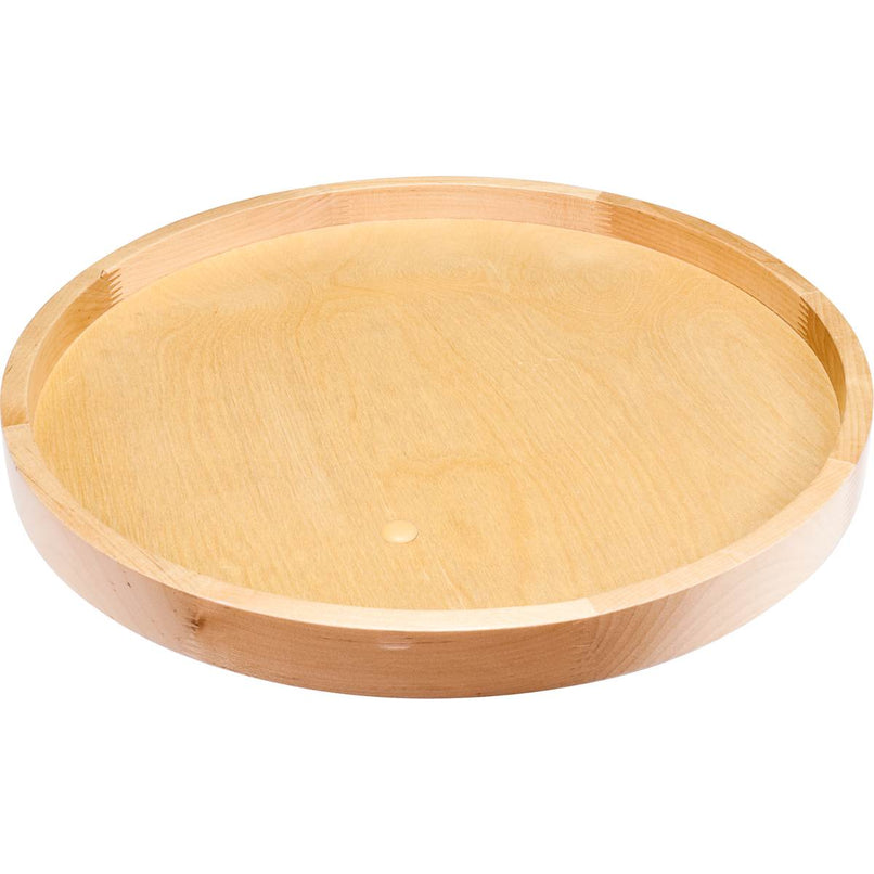 Wood 18" Single Round Lazy Susan with Finger Jointed Rim and Preinstalled Swivel - image 1