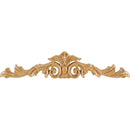 Acanthus Carved Solid Wood Applique Onlay (SM) - 3-1/4"H x 15-1/4"W x 1/2"D - image 1
