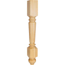 Solid Wood Carved Fluted Furniture Post - Leg - 35-1/2" x 4-1/2" - image 1