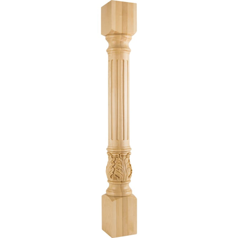 Corner Post with Fluted Acanthus Styling, 42"H x 5"D - image 1