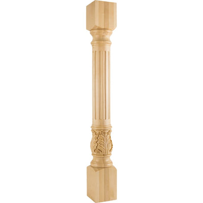Corner Post with Fluted Acanthus Styling, 42"H x 5"D - image 1