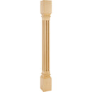 Traditional Solid Wood Carved Fluted Furniture Post - Leg - 35-1/2"H x 3-1/2"D - image 1