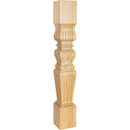Acanthus Solid Wood Carved Furniture Post - Leg - 35-1/2"H x 5"D - image 1