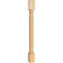 Solid Wood Furniture Woodworking Corner Post with Rope Styling, 35-1/2"H x 3"D - image 1