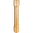 Solid Wood Carved Traditional Furniture Post with Fluted Edge Styling, 35-1/2"H x 5"D - image 1