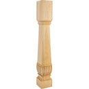Arts and Crafts Solid Wood Carved Furniture Post - Leg - 35-1/2"H x 5"D - image 1