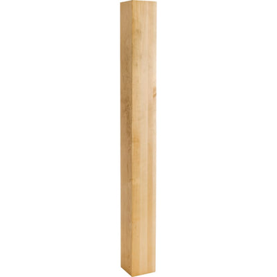 3-1/2" W x 3-1/2" D x 35-1/2" H White Oak Plain Square Post - image 1