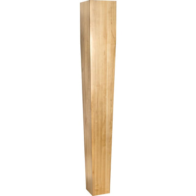5" W x 5" D x 35-1/2" H White Oak Square Tapered Post - image 1