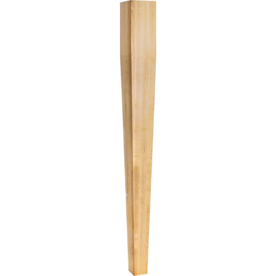 3-1/2" W x 3-1/2" D x 35-1/2" H White Oak Square Tapered Post - image 1
