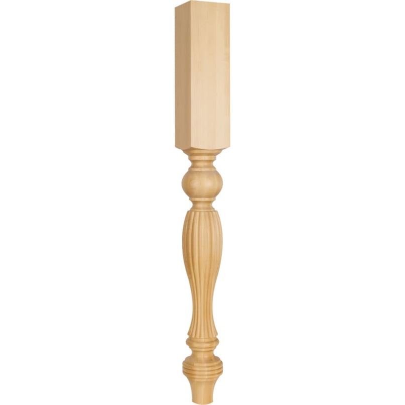 35-1/2" Tall Tapered Fluted Furniture Leg - image 1