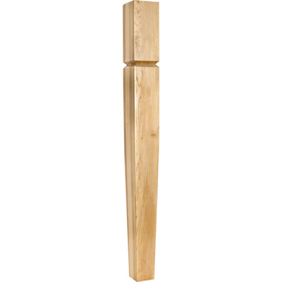 Arts and Crafts Solid Wood Carved Ogee Tapered Furniture Post - 35-1/2"H x 3-1/2"D - image 1