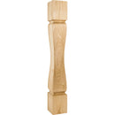 Baroque Minimalist Solid Wood Carved Furniture Post - 35-1/2"H x 5"D - image 1