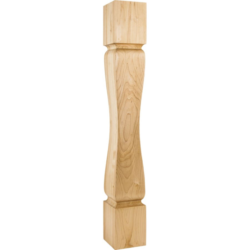 Baroque Minimalist Solid Wood Carved Furniture Post - 35-1/2"H x 5"D - image 1