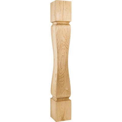 Baroque Minimalist Solid Wood Carved Furniture Post - 35-1/2"H x 5"D - image 1