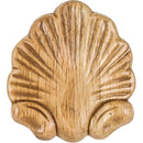 Paint Grade Pressed Wood Ocean Seashell Applique Onlay - 2-3/4"H x 2-1/2"W x 5/16"D - image 1