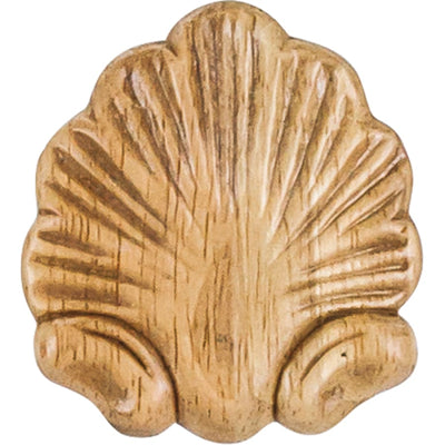 Paint Grade Pressed Wood Ocean Seashell Applique Onlay - 2-3/4"H x 2-1/2"W x 5/16"D - image 1