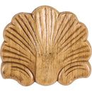 Paint Grade Pressed Wood Ocean Seashell Applique Onlay - 3"H x 3-1/4"W x 5/16"D - image 1