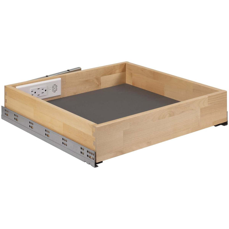 Powered Organizer 21" Wide Charging Drawer for Kitchen with In Drawer Outlets & Charging Ports, and Soft Close Slides - image 2
