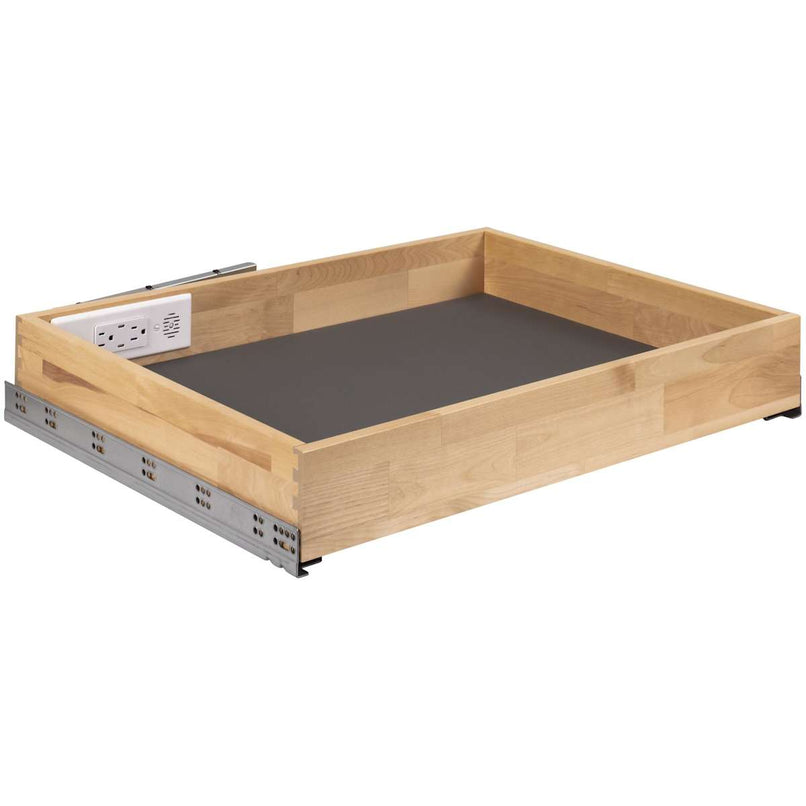 Powered Organizer 27" Wide Charging Drawer for Kitchen with In Drawer Outlets & Charging Ports, and Soft Close Slides - image 2