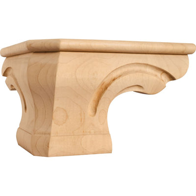 Pedestal Foot with Decorative Styling, 4 1/2"H x 6-3/4"W x 6-3/4"D - image 1