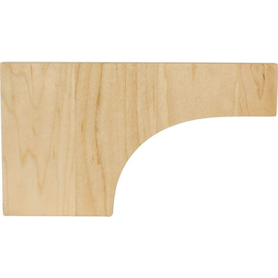 8" W x 7/8" D x 4-1/2" H White Oak Cove Pedestal Foot - image 1