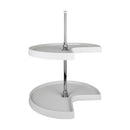 24 Inch Kidney Shaped Lazy Susan Two Shelf Set with Metal Hubs - image 1