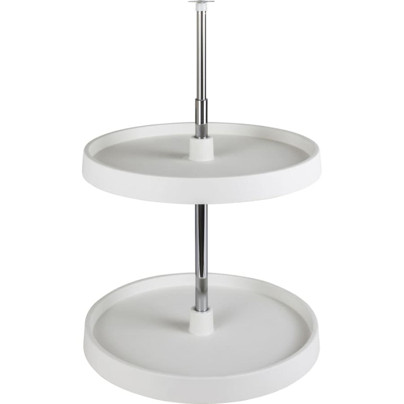 2 Tier 28" Round Full Circle Corner Cabinet Lazy Susan Turntable with Mounting Pole and Hardware - image 1