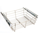 11" Tall Pull Out Wire Basket with Full Extension Slides for 24"W x 14"D Base Cabinet - image 1