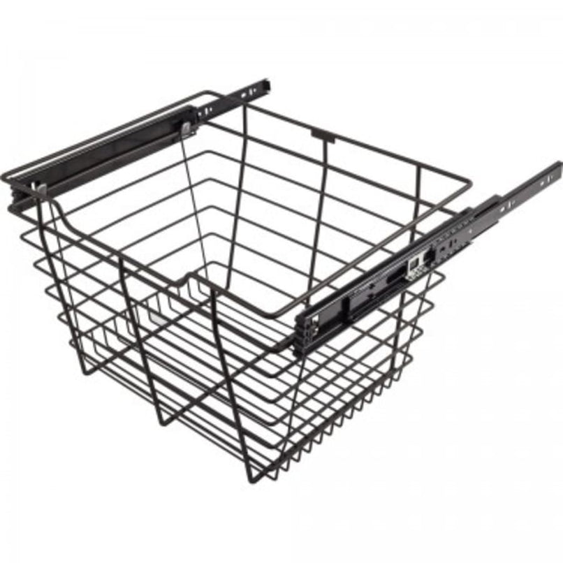 6" Tall Pull Out Wire Basket with Full Extension Slides for 18"W x 16"D Base Cabinet - image 1
