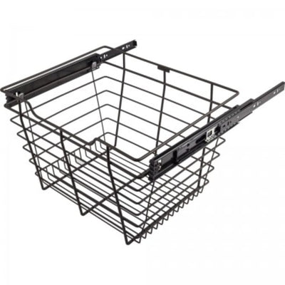 6" Tall Pull Out Wire Basket with Full Extension Slides for 18"W x 16"D Base Cabinet - image 1