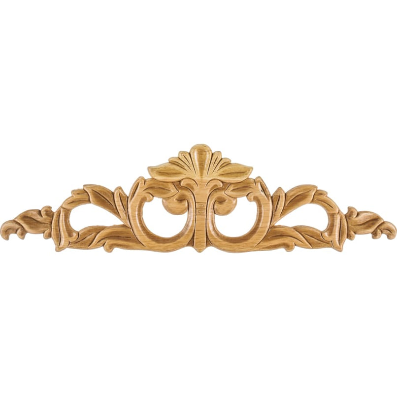 Grand Acanthus Pressed Wood Applique Onlay - 5-3/8"H x 20-1/8"W x 5/16"D - image 1